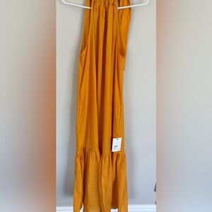 New Asceno yellow long dress size L